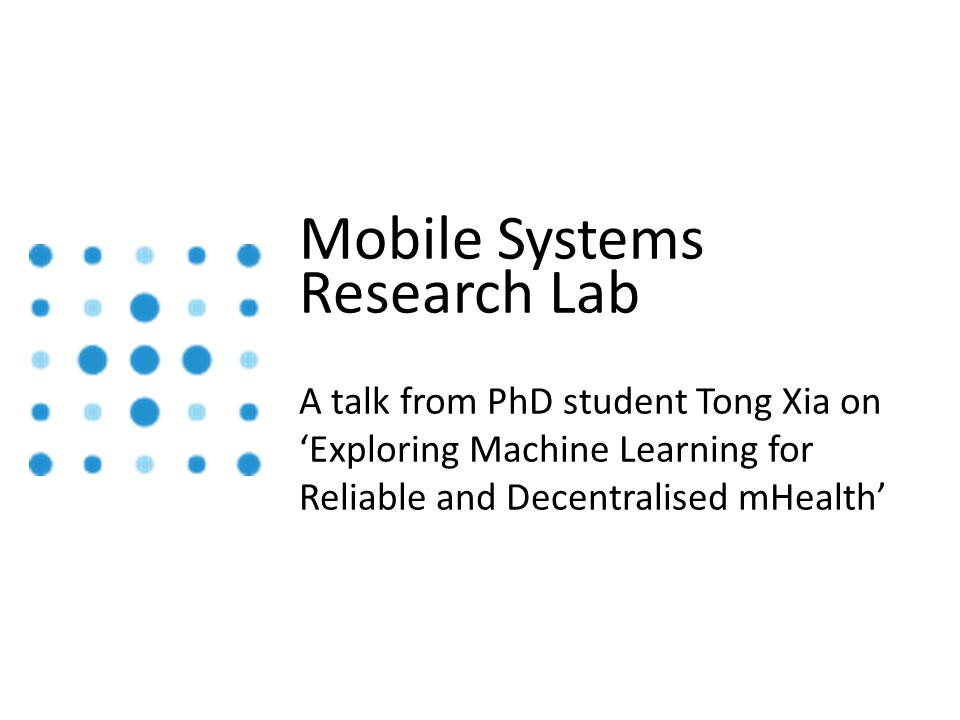 Talk by Tong Xia