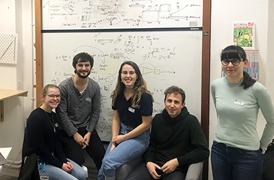 Emma Rocheteau and students at Oxbridge BrainHack event