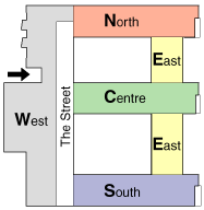 Map of corridor zones