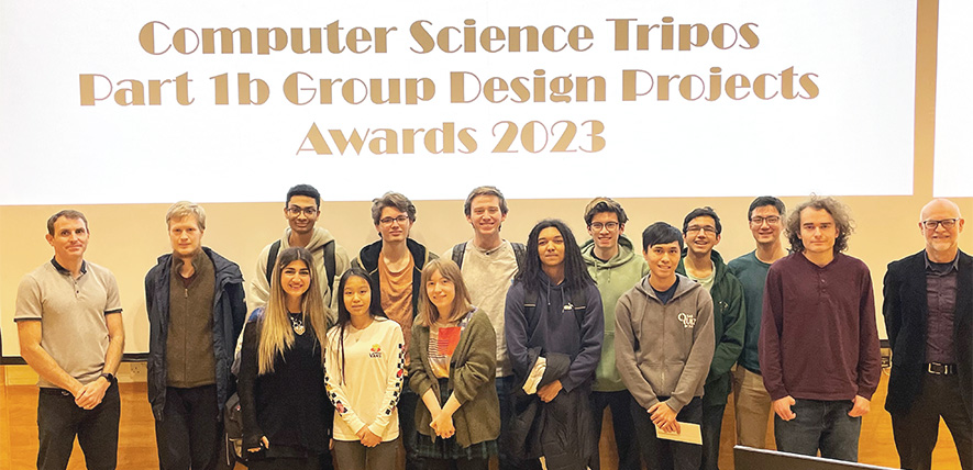 Three teams of students were announced as the winners of the Part 1B group project awards Three teams of students were announced as the winners of the Part 1B group project awards