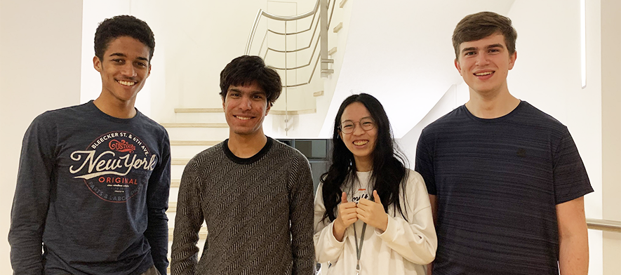 The successful Computer Science students, pictured left to right: Marc Harvey-Hill, Yash Shah, Nicole Choong and Matthew Elliot The successful Computer Science students, pictured left to right: Marc Harvey-Hill, Yash Shah, Nicole Choong and Matthew Elliot