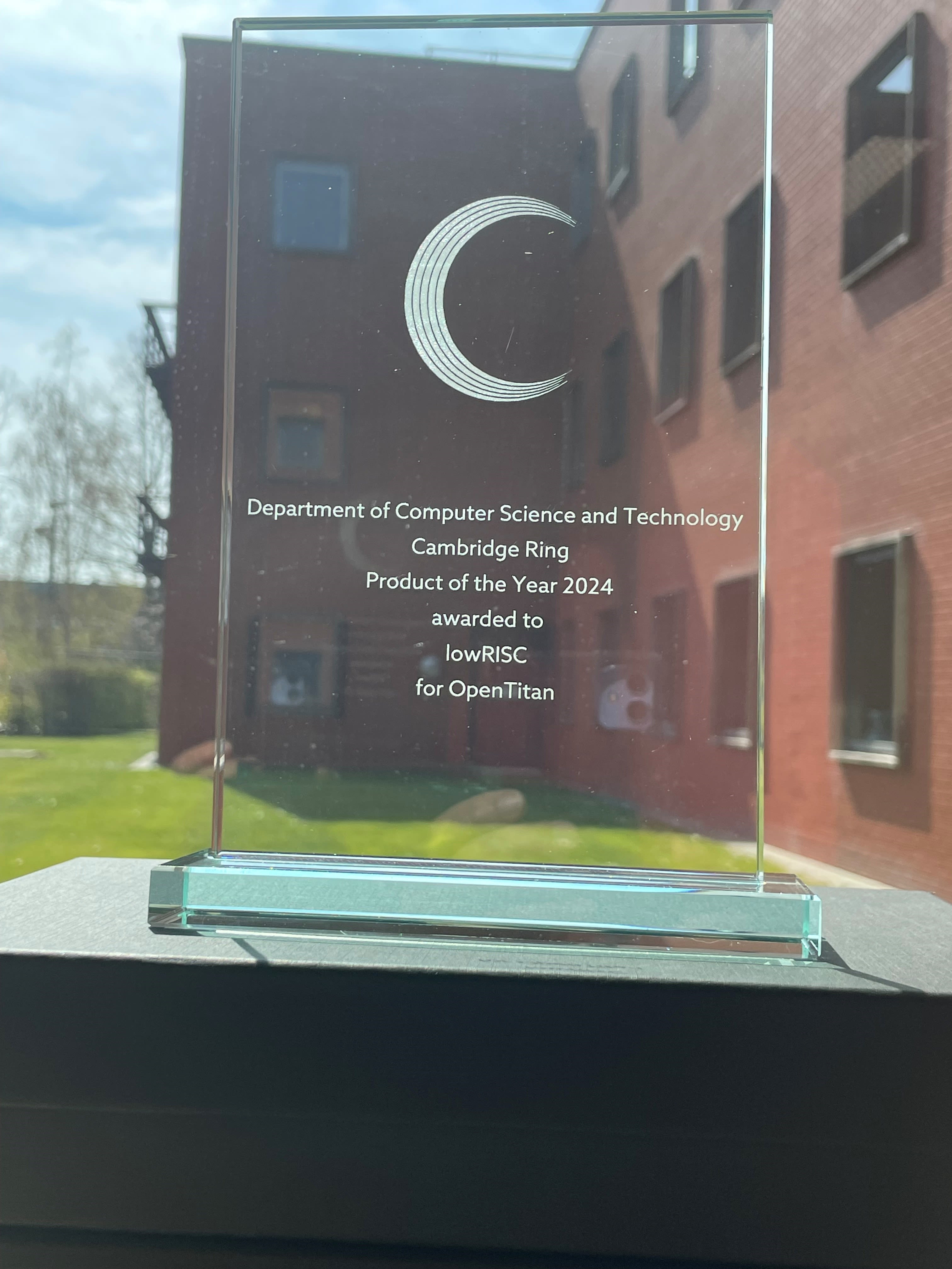 The Product of the Year was awarded to not-for-profit lowRISC for OpenTitan.