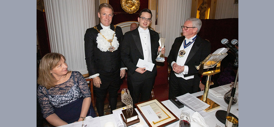 Gabor Pituk received his award at a ceremony in London's Mansion House